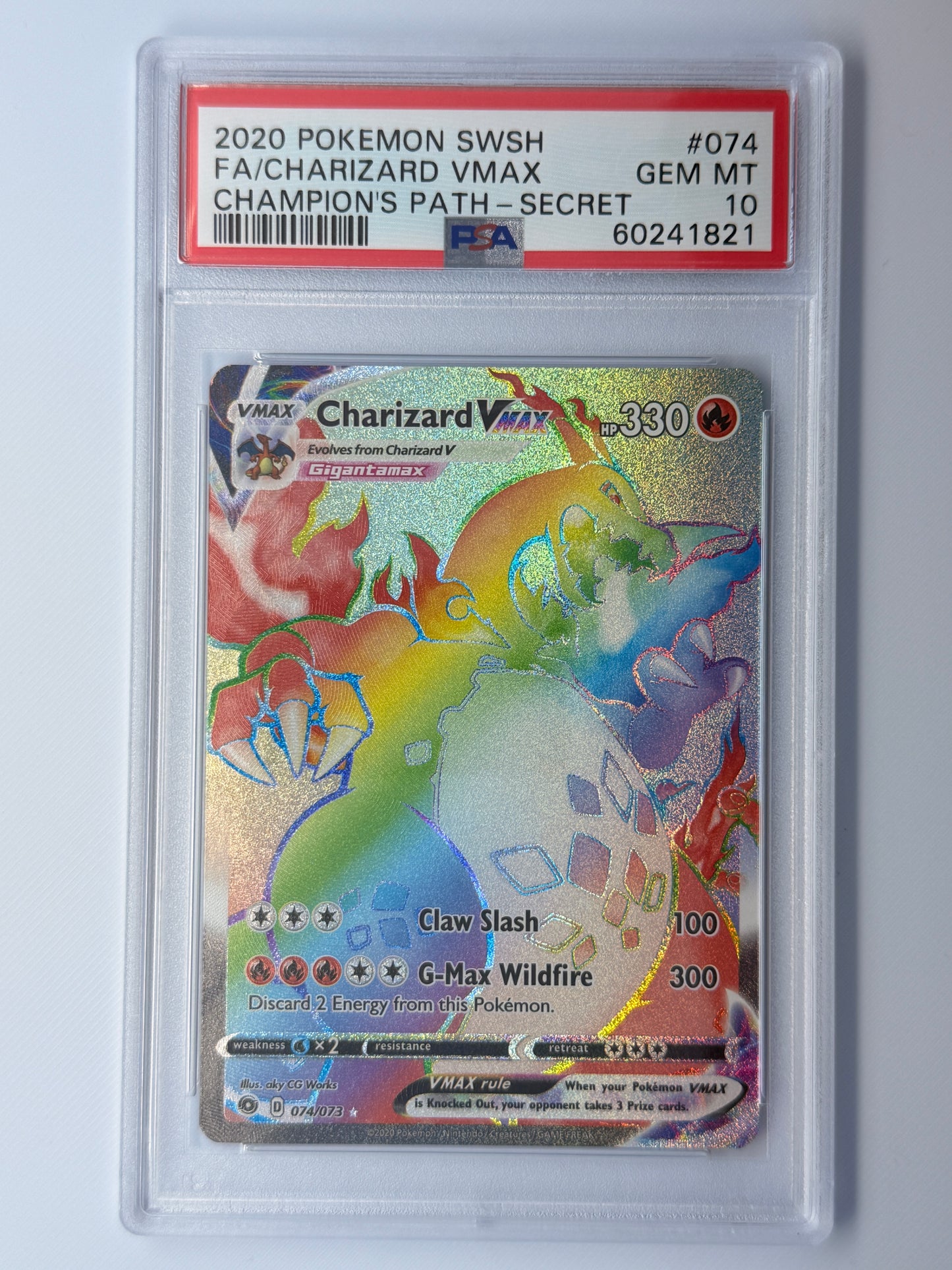 PSA 10 Charizard VMAX Champions Path - Secret Rare