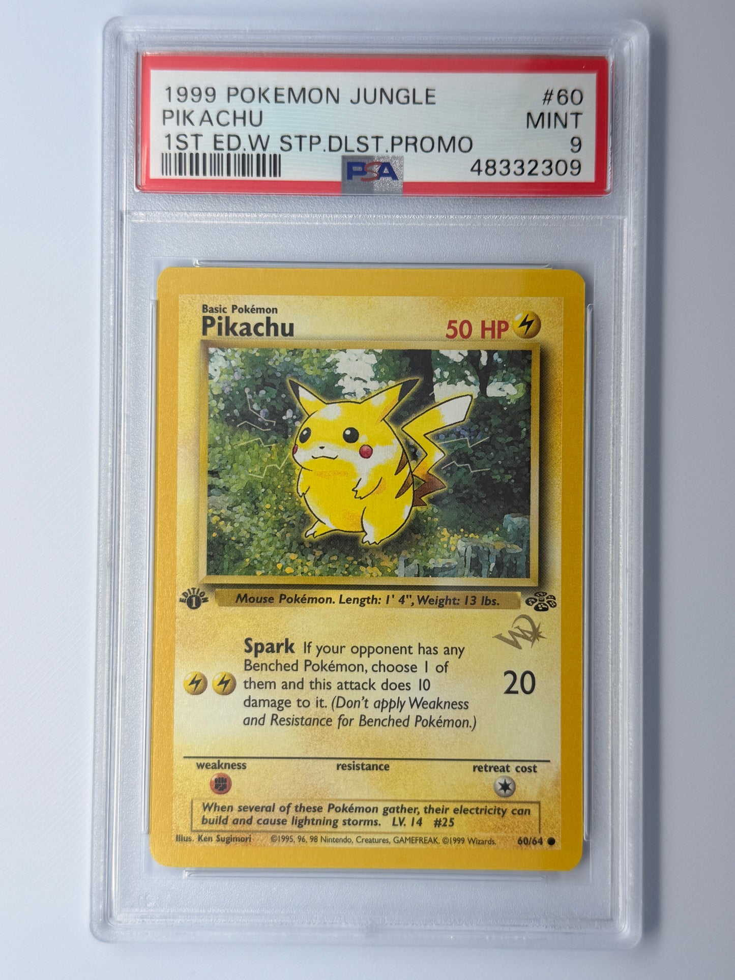 PSA 9 Pikachu 1st Edition With WOTC Stamp - Jungle 1st Edition
