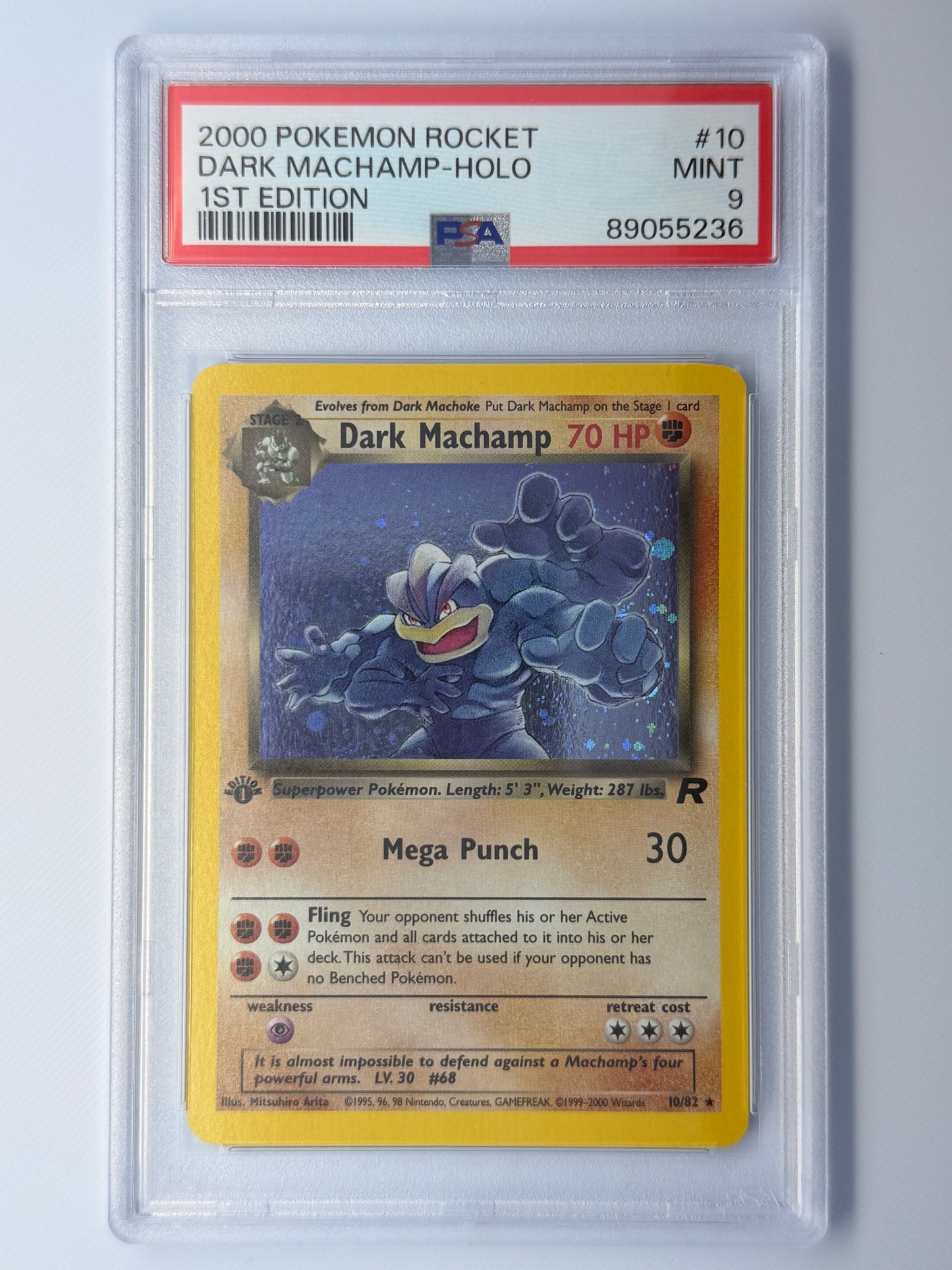 PSA 9 Dark Machamp 1st Edition Holo - 1st Edition Team Rocket