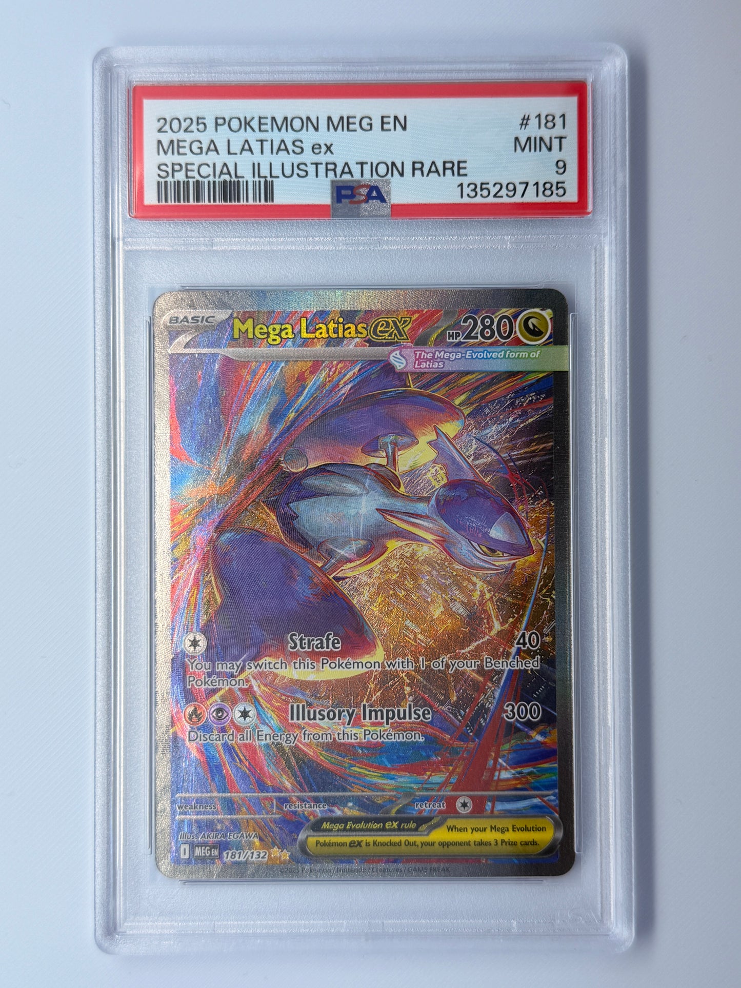 PSA 9 Mega Latias ex Special Illustration Rare 181/132 - Mega Evolutions